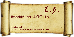 Bradács Júlia névjegykártya